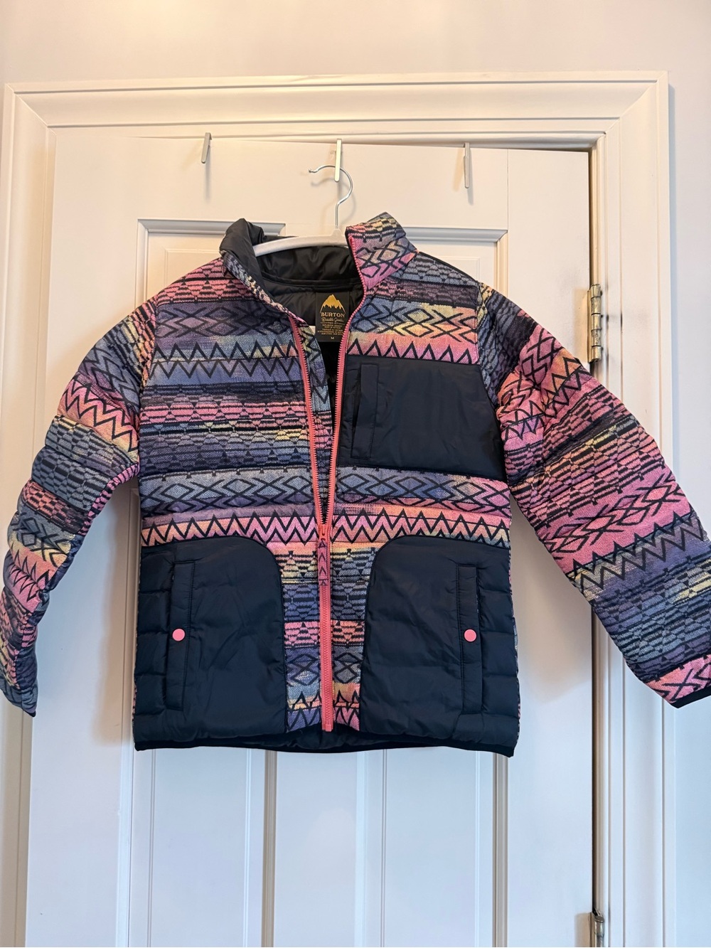 Burton Kids' Pink, Blue & Purple Patterned insulated shell size M (10/12)